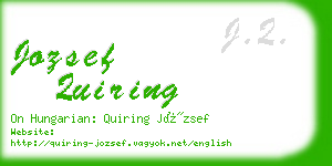 jozsef quiring business card